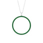 Emerald Eternity Pendant in Pave Setting