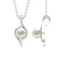 2 Carat Solitaire Freshwater Pearl Pendant with Diamonds