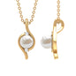 2 Carat Solitaire Freshwater Pearl Pendant with Diamonds