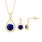 Lab Created Blue Sapphire Infinity Necklace and Earrings Set