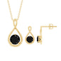 Natural Black Onyx Infinity Jewelry Set for Women