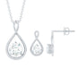 Certified Moissanite Solitaire Infinity Jewelry Set