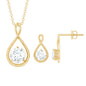 Certified Moissanite Solitaire Infinity Jewelry Set