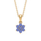Natural Tanzanite Flower Cluster Pendant Necklace