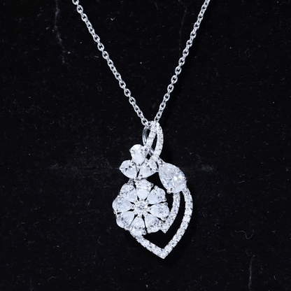 Certified Moissanite Designer Infinity Necklace With Chain