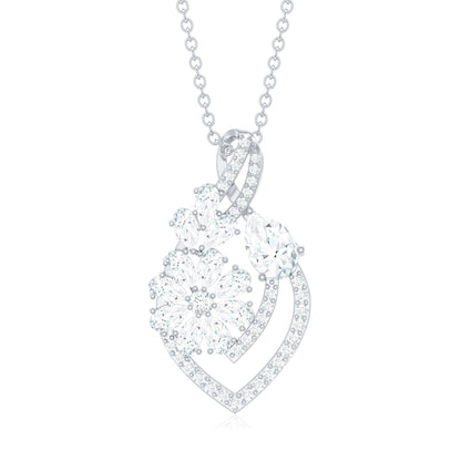 Certified Moissanite Designer Infinity Necklace With Chain