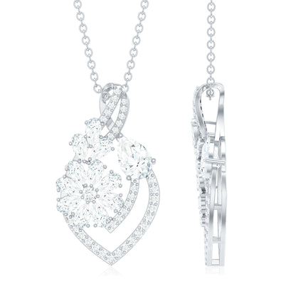 Certified Moissanite Designer Infinity Necklace With Chain