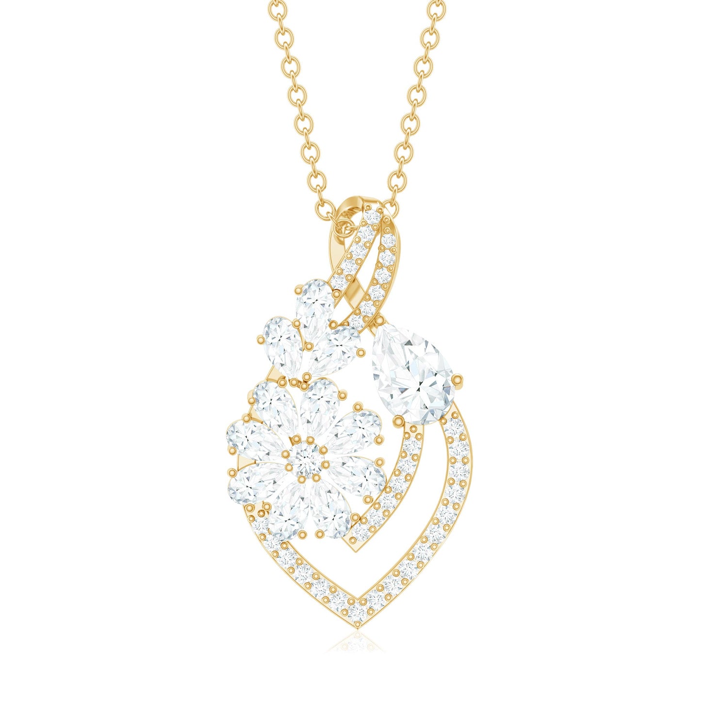 Certified Moissanite Designer Infinity Necklace With Chain