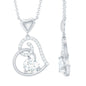 Certified Moissanite Heart Drop Pendant for Women