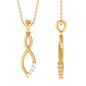 Natural Diamond Infinity Pendant Necklace for Women