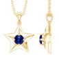 Lab Created Blue Sapphire Star Of David Necklace