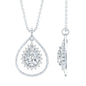 Certified 0.7 Carat Moissanite Teardrop Pendant Necklace