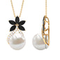 Natural Freshwater Pearl Designer Necklace with Black Onyx