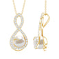 Designer Freshwater Pearl and Moissanite Infinity Necklace With Chain