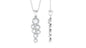 Certified Moissanite Cluster Dangle Pendant in Bezel Setting