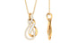 Twin Interlock Infinity Pendant Necklace with Natural Diamond