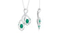 Natural Emerald Statement Necklace with Diamond for Women