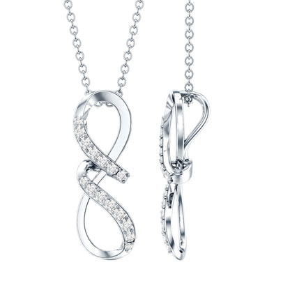 Certified Diamond Twisted Infinity Necklace
