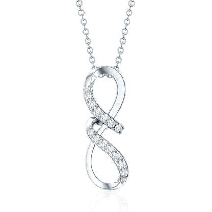 Certified Diamond Twisted Infinity Necklace