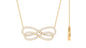 Certified Diamond Sideway Infinity Necklace