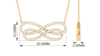 Certified Diamond Sideway Infinity Necklace