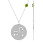 Genuine Peridot and Diamond Leo Constellation Necklace