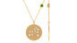 Genuine Peridot and Diamond Leo Constellation Necklace
