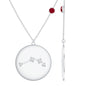 Genuine Ruby and Diamond Cancer Constellation Necklace