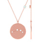 Natural Ethiopian Opal Diamond Zodiac Libra Constellation Necklace
