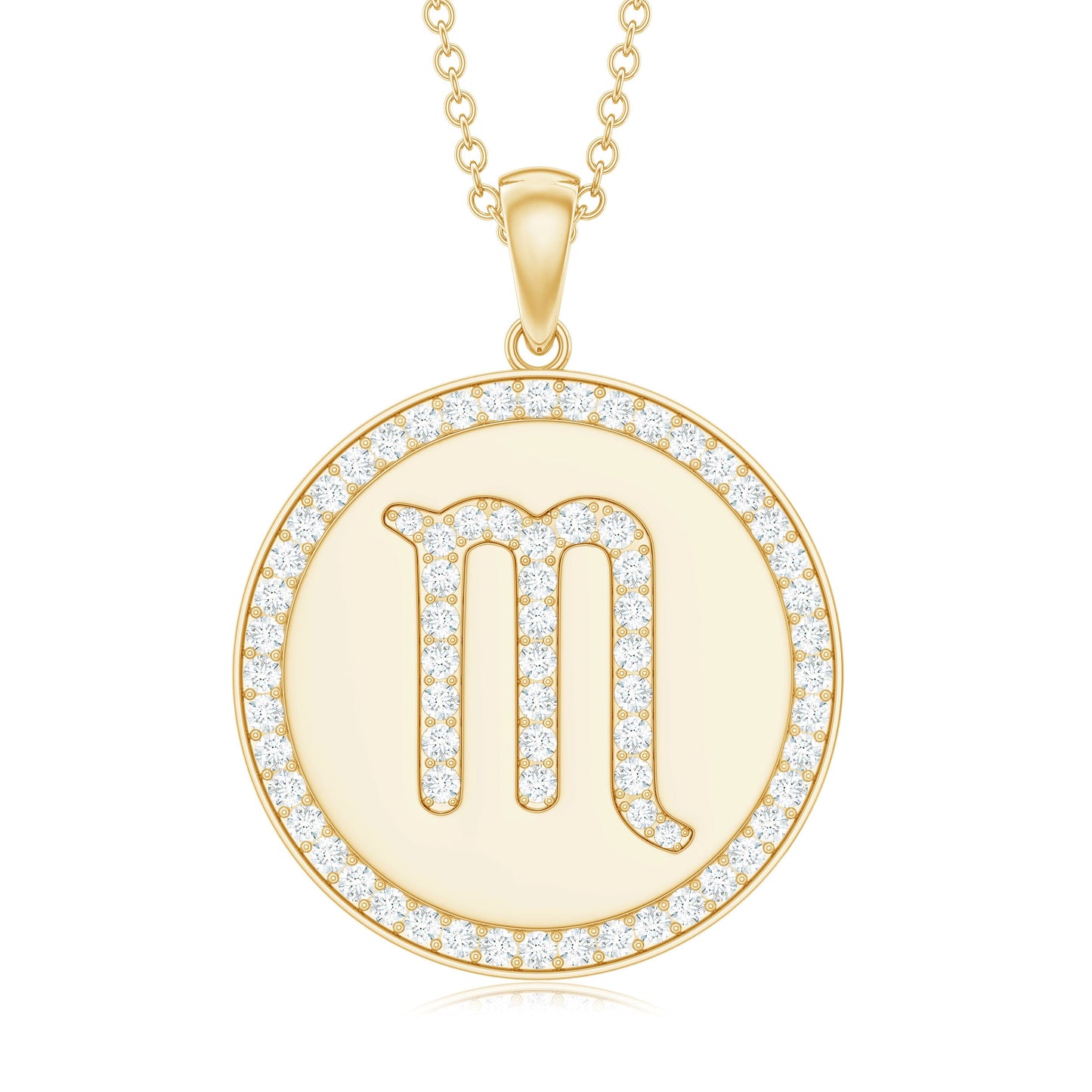 Certified Moissanite Scorpio Zodiac Pendant for Women