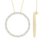 Certified Moissanite Eternity Necklace with Chain