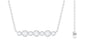 Bezel Set Natural Diamond Horizontal Bar Necklace