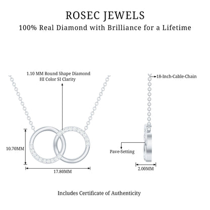 Certified Diamond Circle Pendant Necklace