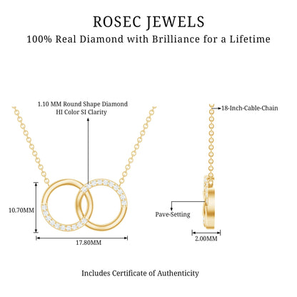 Certified Diamond Circle Pendant Necklace