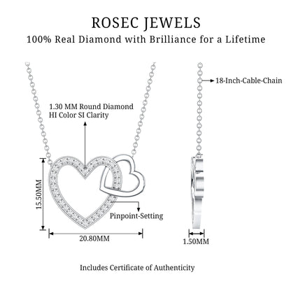 Diamond 2 Heart Promise Necklace