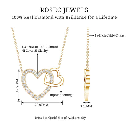 Diamond 2 Heart Promise Necklace