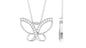 Diamond Butterfly Pendant Necklace For Women