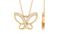Diamond Butterfly Pendant Necklace For Women