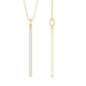 Round Cut Diamond Bar Necklace For Women