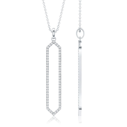 Certified Diamond Geometric Necklace For Women