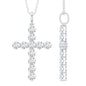 Certified Round Moissanite Cross Pendant Necklace