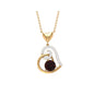 2.3 Carat Garnet and Diamond Heart Drop Pendant
