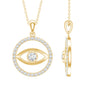 Certified Moissanite Evil Eye Pendant with Eternity