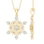 Certified Classic Moissanite Snowflake Pendant Necklace With Chain