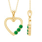 Certified Emerald Heart Promise Necklace