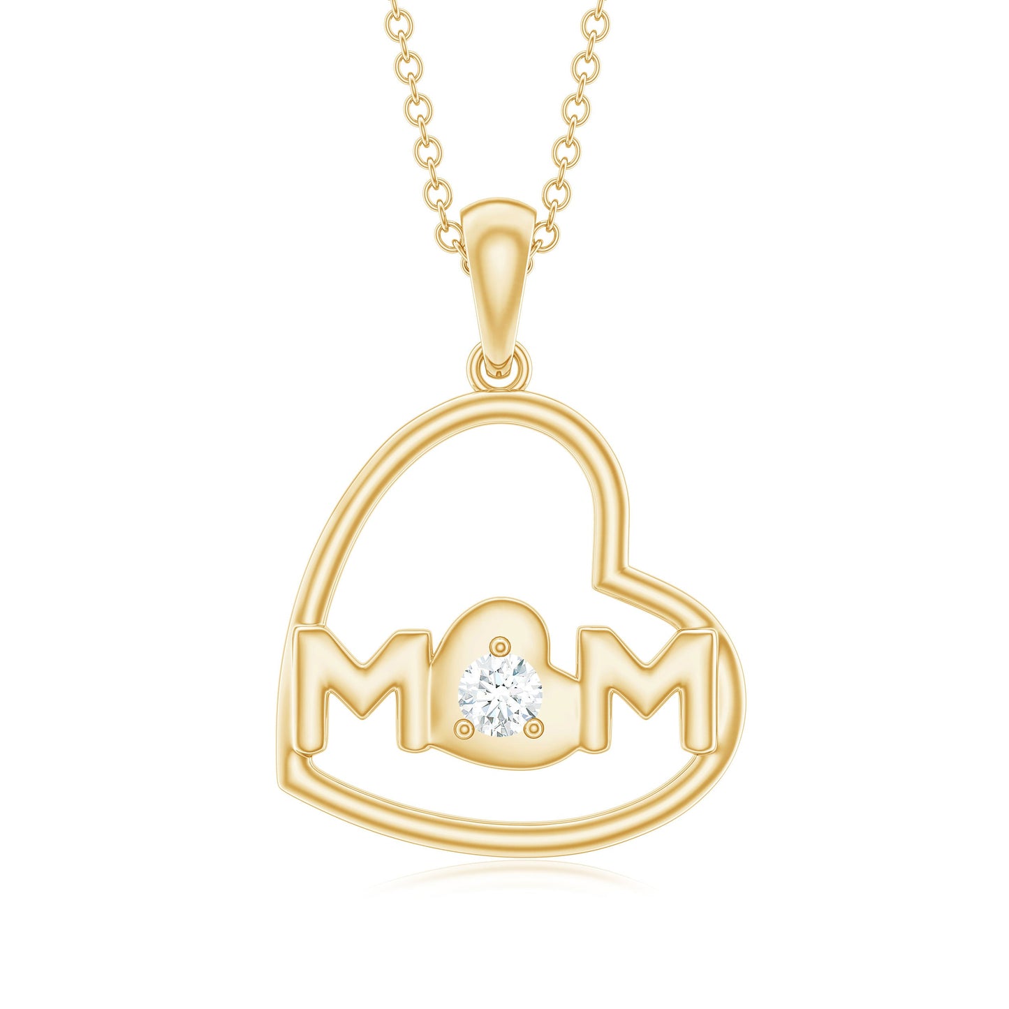 MOM Necklace with Natural Diamond