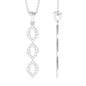 Round Moissanite Infinity Dangle Pendant