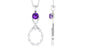 Natural Amethyst Diamond Infinity Pendant Necklace