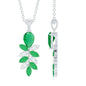 Genuine Emerald and Diamond Designer Bridal Necklace
