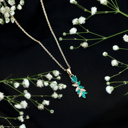 Genuine Emerald and Diamond Designer Bridal Necklace